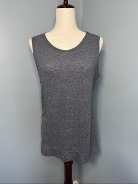 Athleta Women’s Gray Athletic Scoop Twist Back Tank Top Sz L